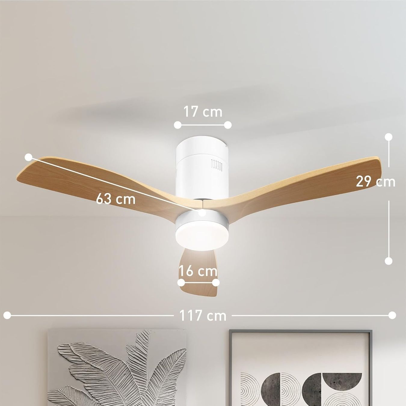 Purificatori d'aria: Deckenventilator 117cm Hellbraun – Nuovo e nell'imballaggio originale da Bottighofen venduto da zaap 7
