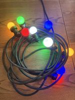 Lichterkette für den Aussenbereich – Bunte E27 LED-Lampen – 