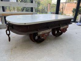 Altes Eisenbahn Transportwagen Untergestell Rollgestell 