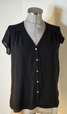 SM 36/38 H&M superleichte schlichte Bluse schwarz matt