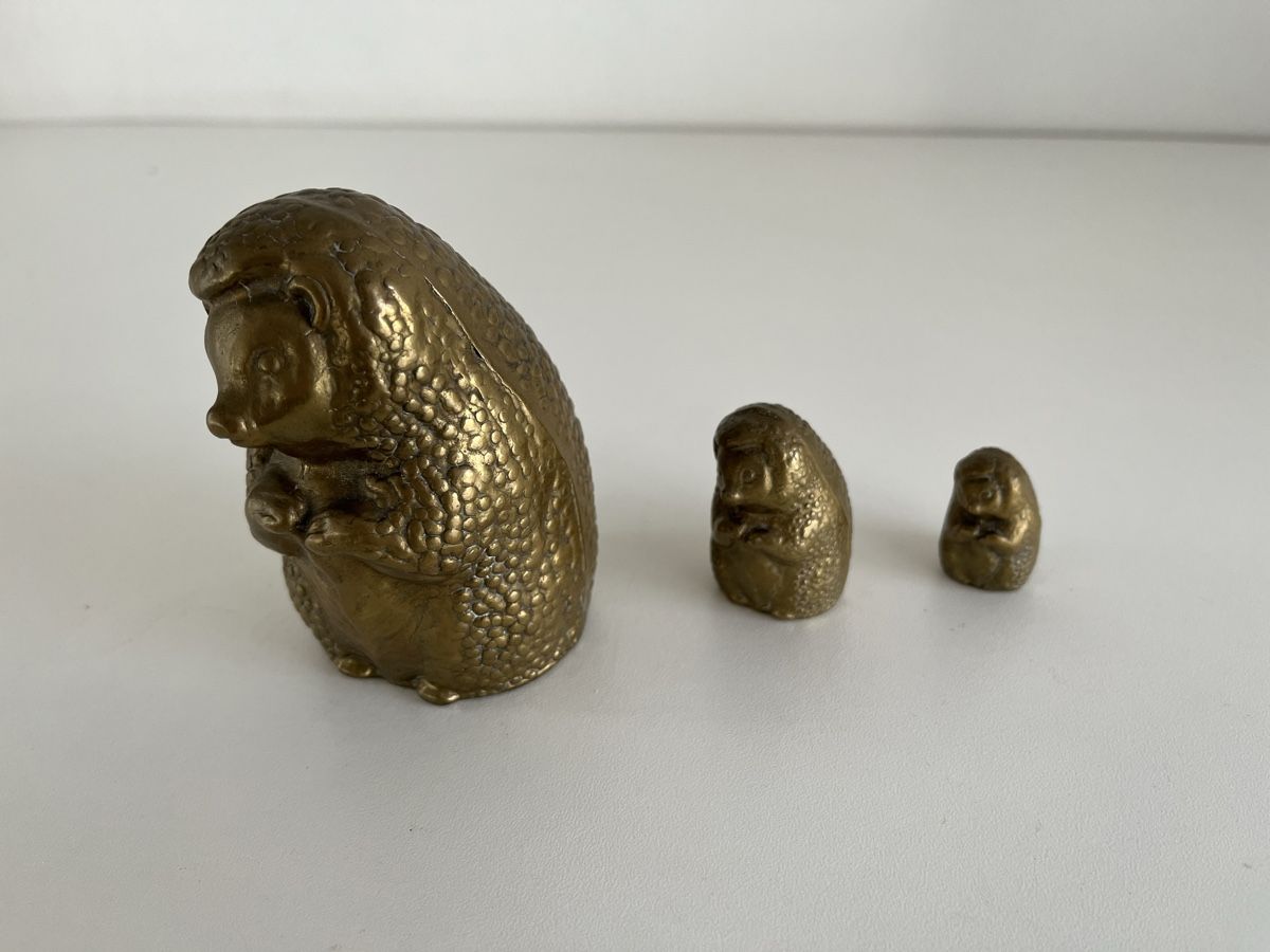 Statuette: Igel Familie aus Messing – Usato da Wetzikon ZH venduto da seli03 4