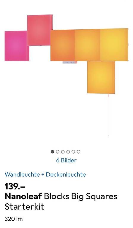 Lampade: Nanoleaf canvas – Usato da Bern venduto da Whatever