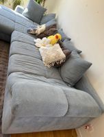 Gemütliches Ecksofa, hellblau, grosszügig & bequem!