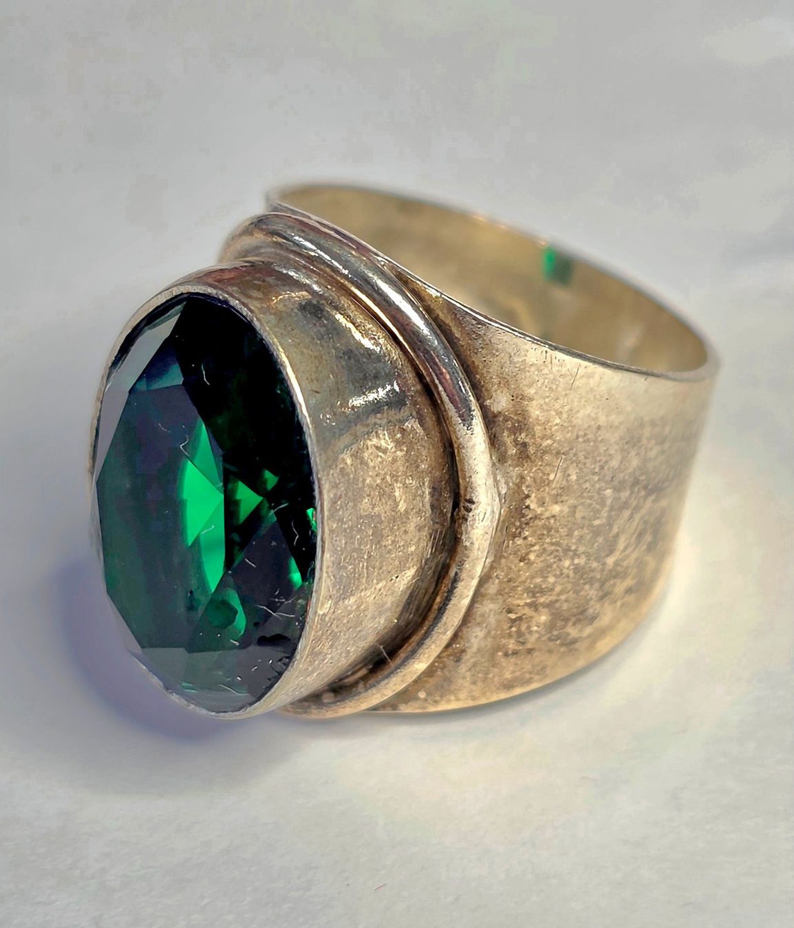 Bagues: Silber Ring grün – Neuf (Voir description) à Zürich par adriben 2