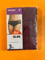 Slip Midi, Migros, Grösse S (Dunkelrot, 3 Stück)