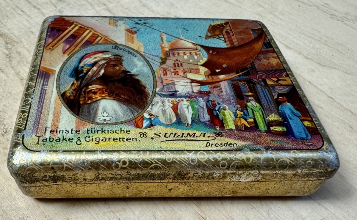 Dosen: Antike Blechdose SULIMA Türkische Zigaretten – Gebraucht aus Rothrist von Luckywinner 1