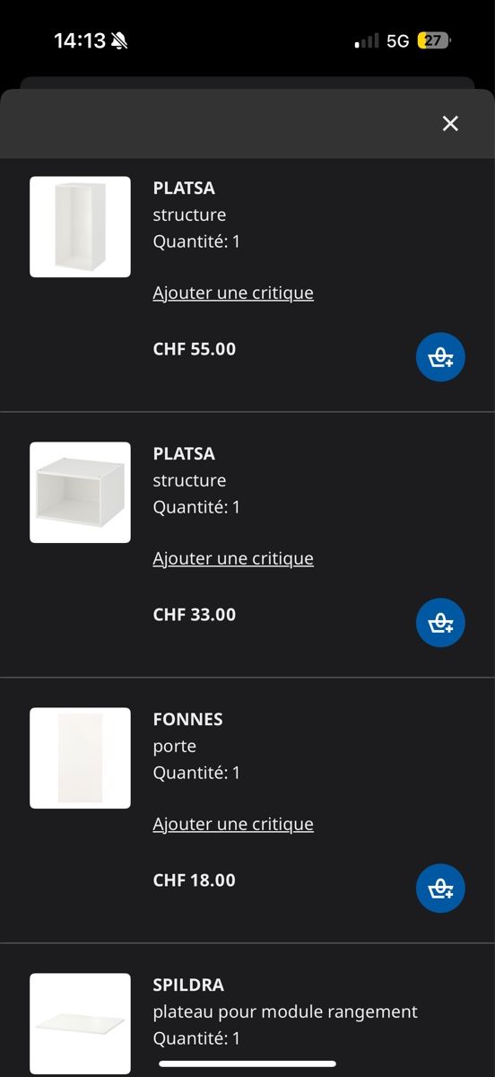 Ikea Armadi: PLATSA IKEA, structure armoire, blanc, 60x55x120 cm – Nuovo (secondo la descrizione) da Meyrin venduto da lea_jt2h 3