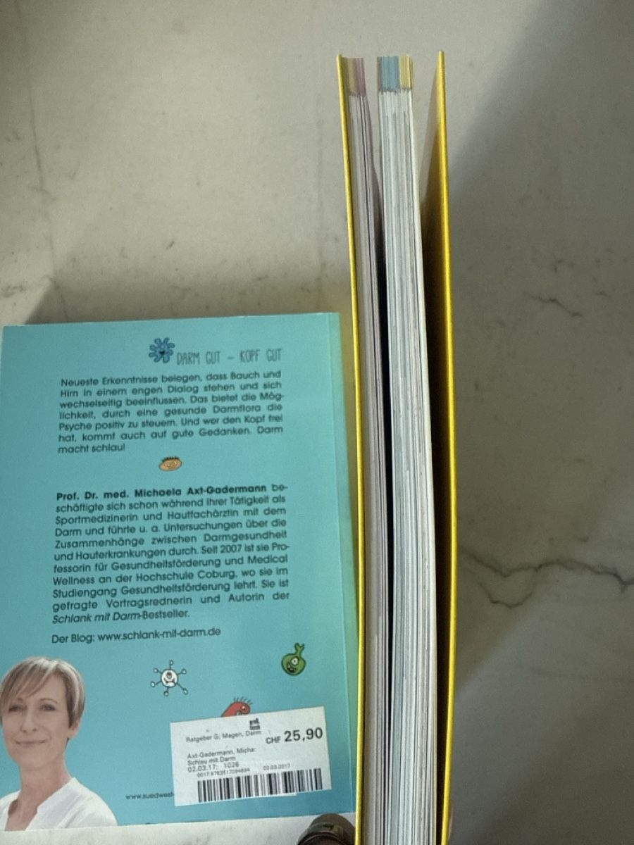 Libri: 2 Bücher: Dr. Michaela Axt-Gadermann Schlau/schlank mit Darm – Usato da Zürich venduto da Nellyville73 2