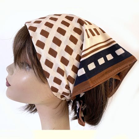 Bandana Kopftuch Halstuch Baumwolle Yves Le Roy VINTAGE 70s