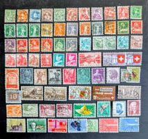 SCHWEIZ SAMMLUNG AB SITZENDE HELVETIA WERTZIFFER 1862-1957 G