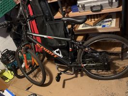 Spirit Mountainbike schwarz orange gute gebrauchte Zustand
