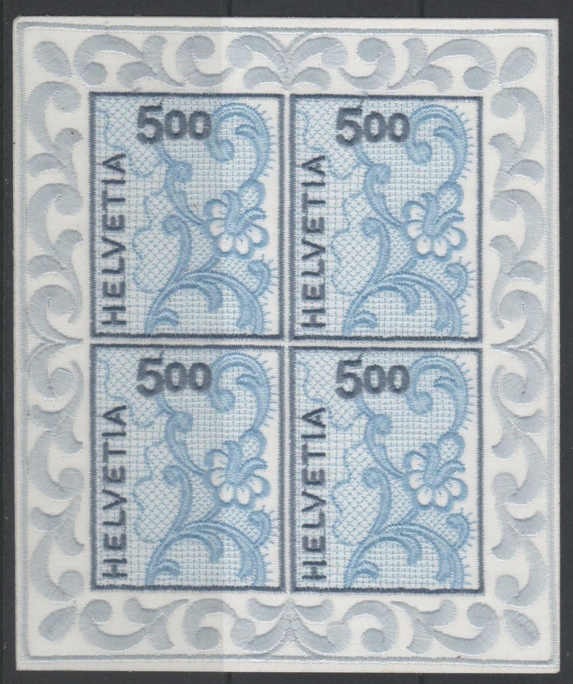 Tutti i francobolli: Naba 2000 Stickereiblock** K: 200.00 CHF – Nuovo (secondo la descrizione) da Remetschwil venduto da Hofiii