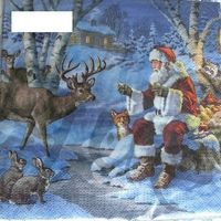Serviette santa in forest (1350) 2Stk.