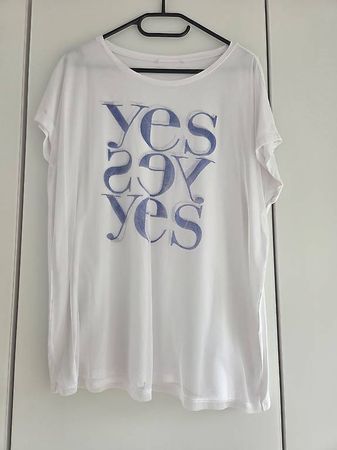 shirt "yes" weiss