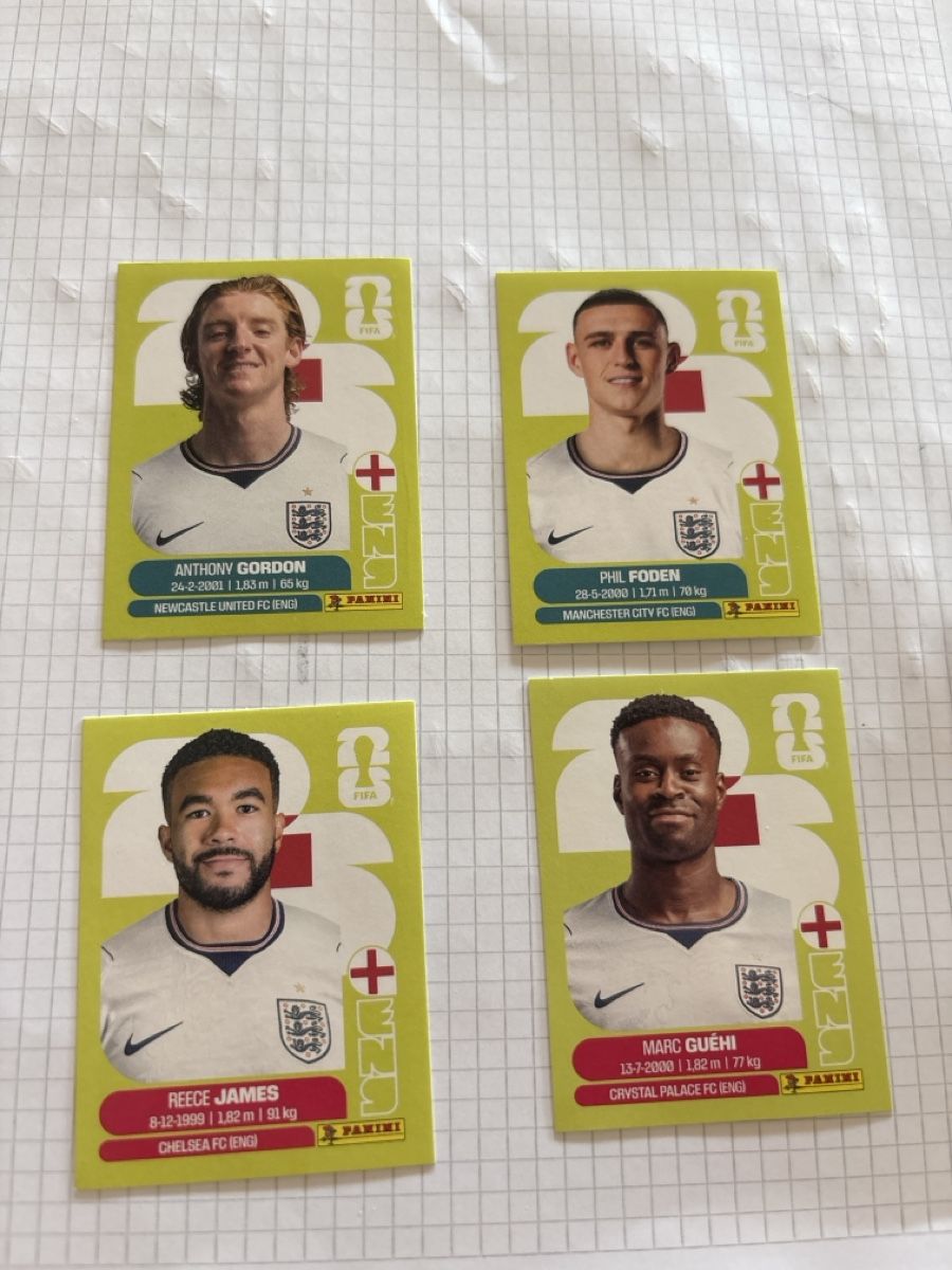 Panini Cartes à collectionner: Panini ENG15 ENG16 ENG7 ENG4 – Neuf (Voir description) à Rechthalten par Thierry_89