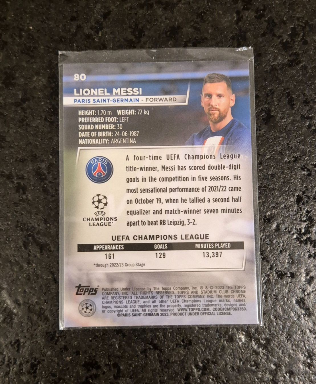 Topps Carte collezionabili: Lionel Messi - PSG - Topps – Nuovo (secondo la descrizione) da Burg AG venduto da Danoe 1