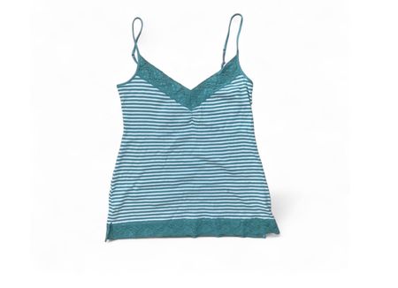 Damen Top gestreift Grösse S mit Spitze