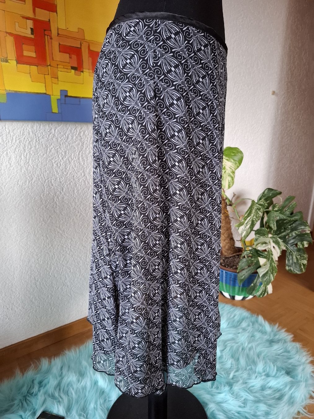 Gonne: rock Damen Gr M 40 42 Schwarz Weiss leicht basic 4000 – Usato da Vinelz venduto da sonnenmond77 2