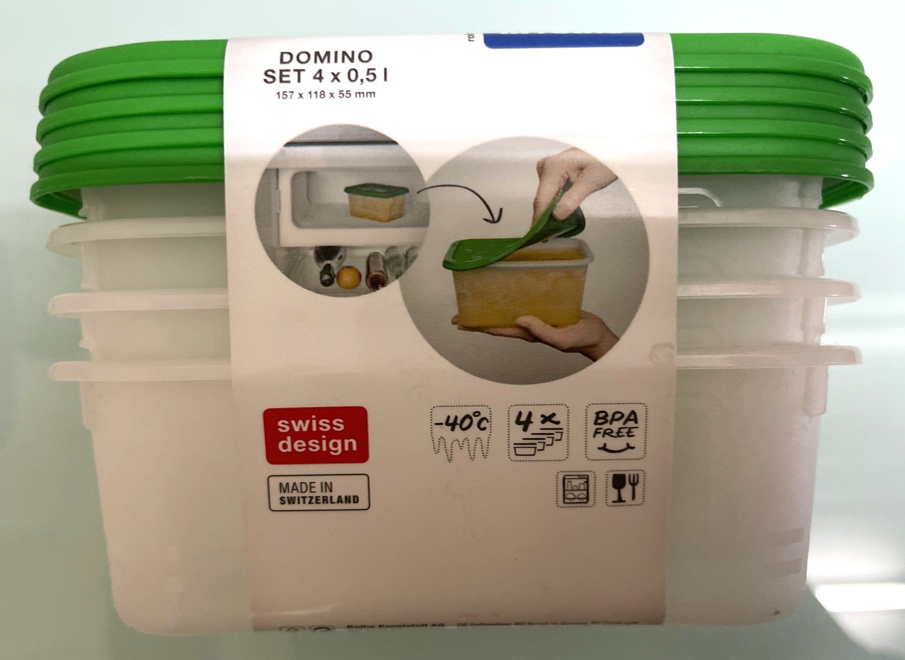 Rotho Contenitori & Simili: 4er Set Gefrierdosen 0.5 l / DOMINO – Nuovo e nell'imballaggio originale da Oftringen venduto da Vucki 3
