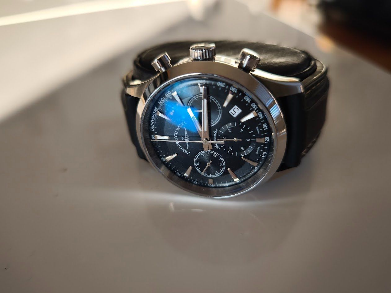 Zeno Orologi: ZENO Watch Automatic Chrono 7753, schwarz – Usato da Niederrohrdorf venduto da pwNRD 1