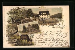 AK Sihlwald, Gasthaus Sihlwald, 1897