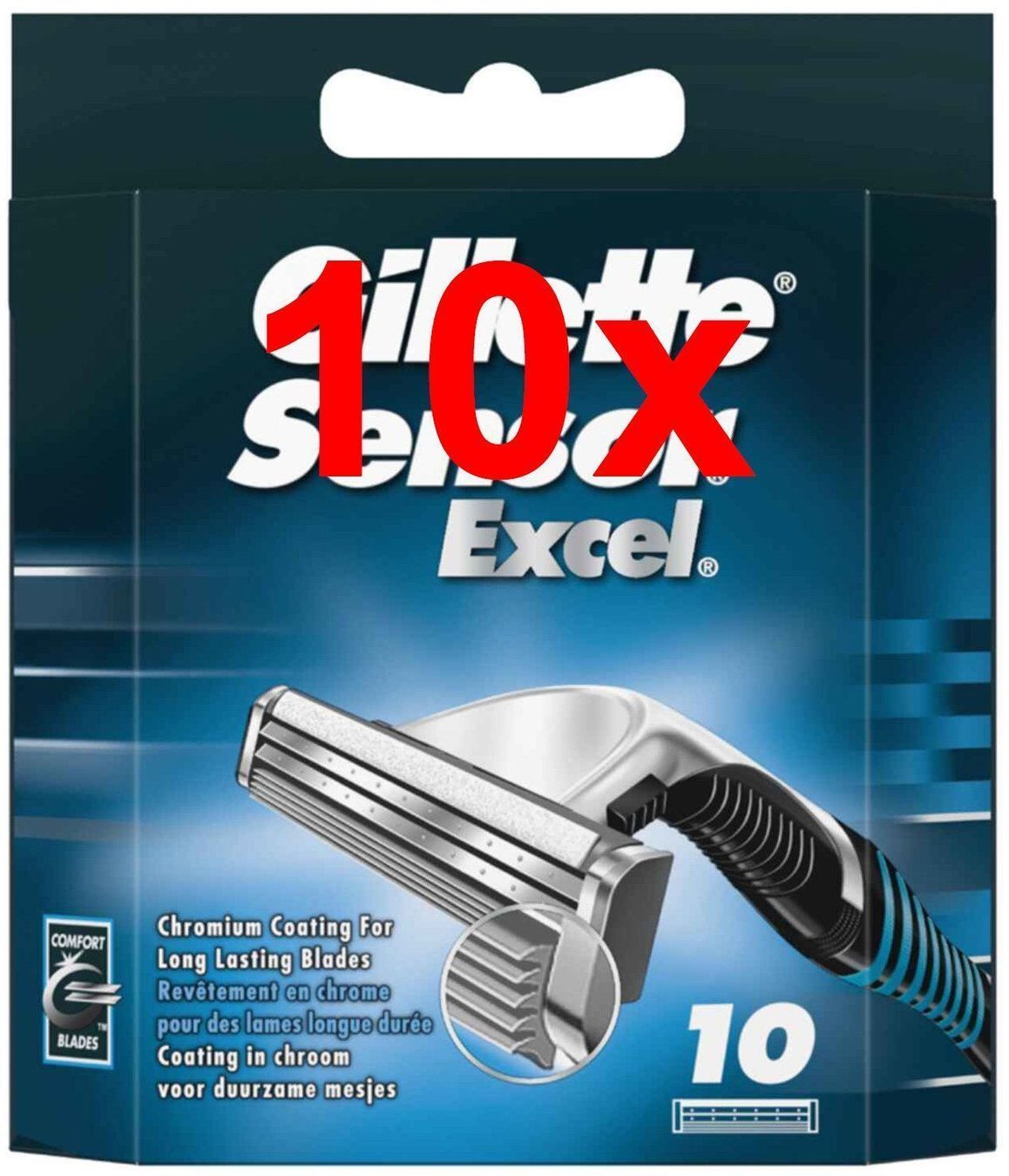 Gillette Cura del viso: 10 Gillette Sensor Excel – Nuovo e nell'imballaggio originale da Ersigen venduto da easyhandel