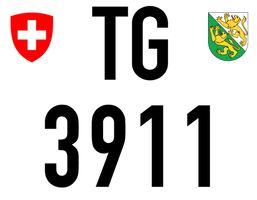 Motorrad Kontrollschild TG 3911