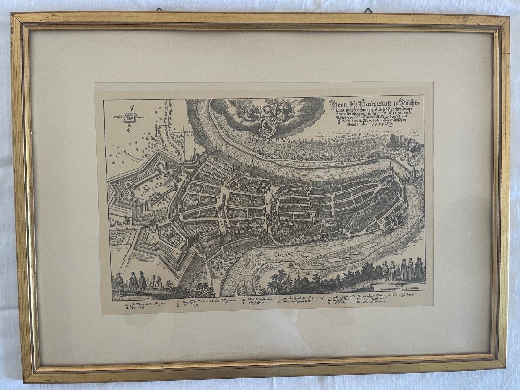 Incisioni: 2 x Stich / Vedute Ansicht Bern – Usato da Bern venduto da curtius01 1