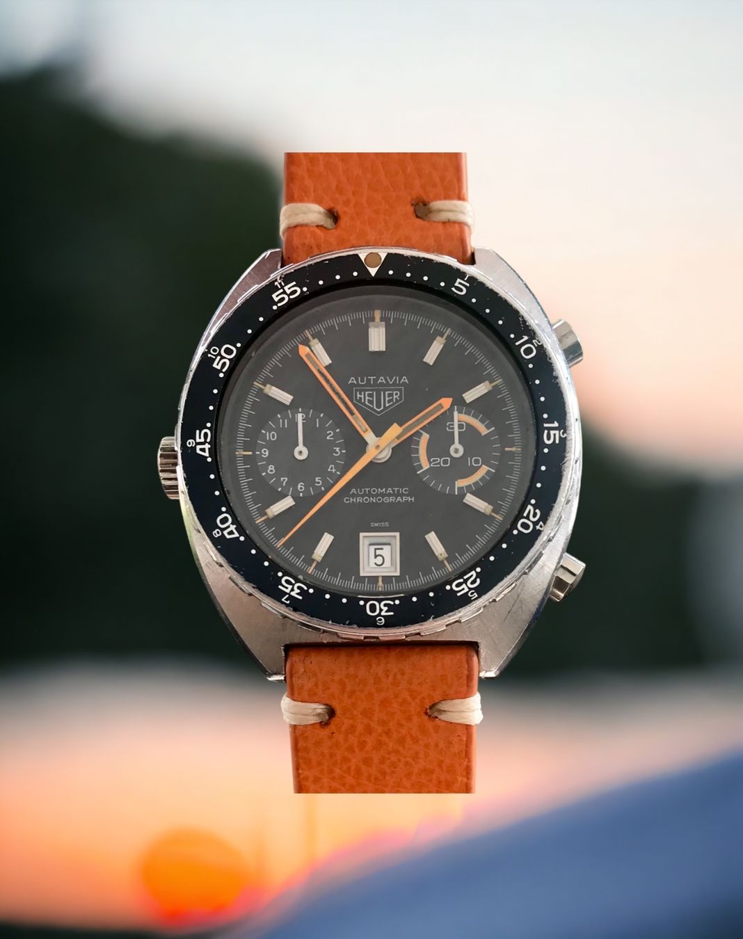 Tag Heuer Orologi: Heuer Autavia Orange Boy Chronograph – Usato da Morges venduto da 24time 7