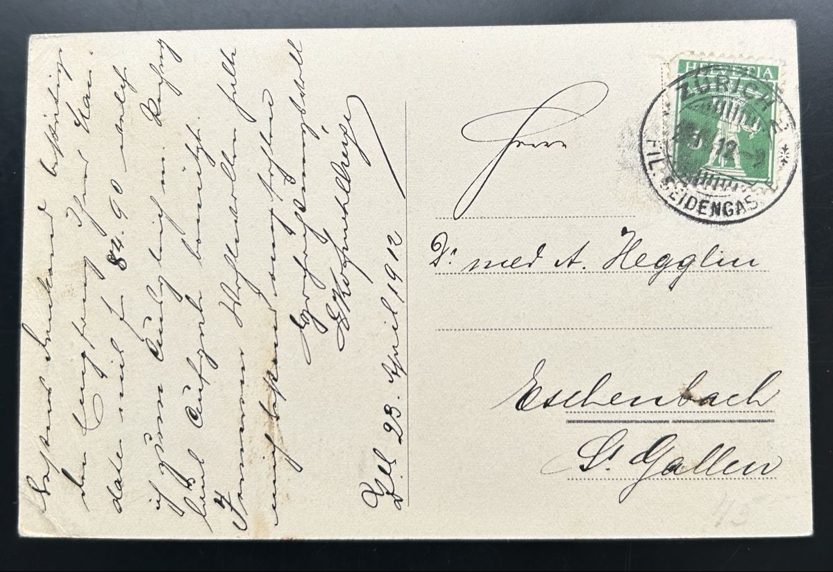 Cartoline postali: Zürich Rheingold Juwelier  – Usato da Horw venduto da Tellbub 1