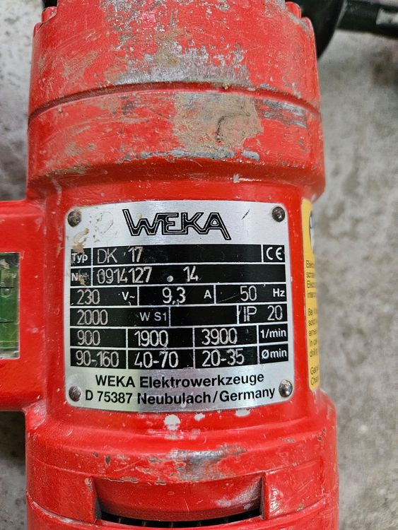 Kernbohrmaschiene Weka DK 17 Betonbohren (D'occasion) à Hemmiken pour ...