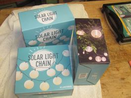 NEU! 3x Lichterkette Solar IP44 für Aussen