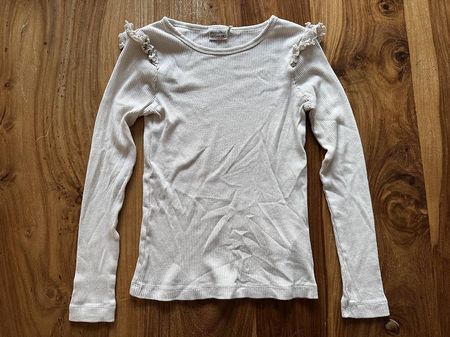 Minymo Langarmshirt Gr. 128 134 wollweiss wNeu