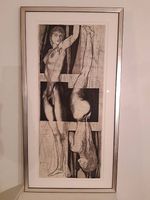 Radierung/Zeichnung weiblicher Akt
