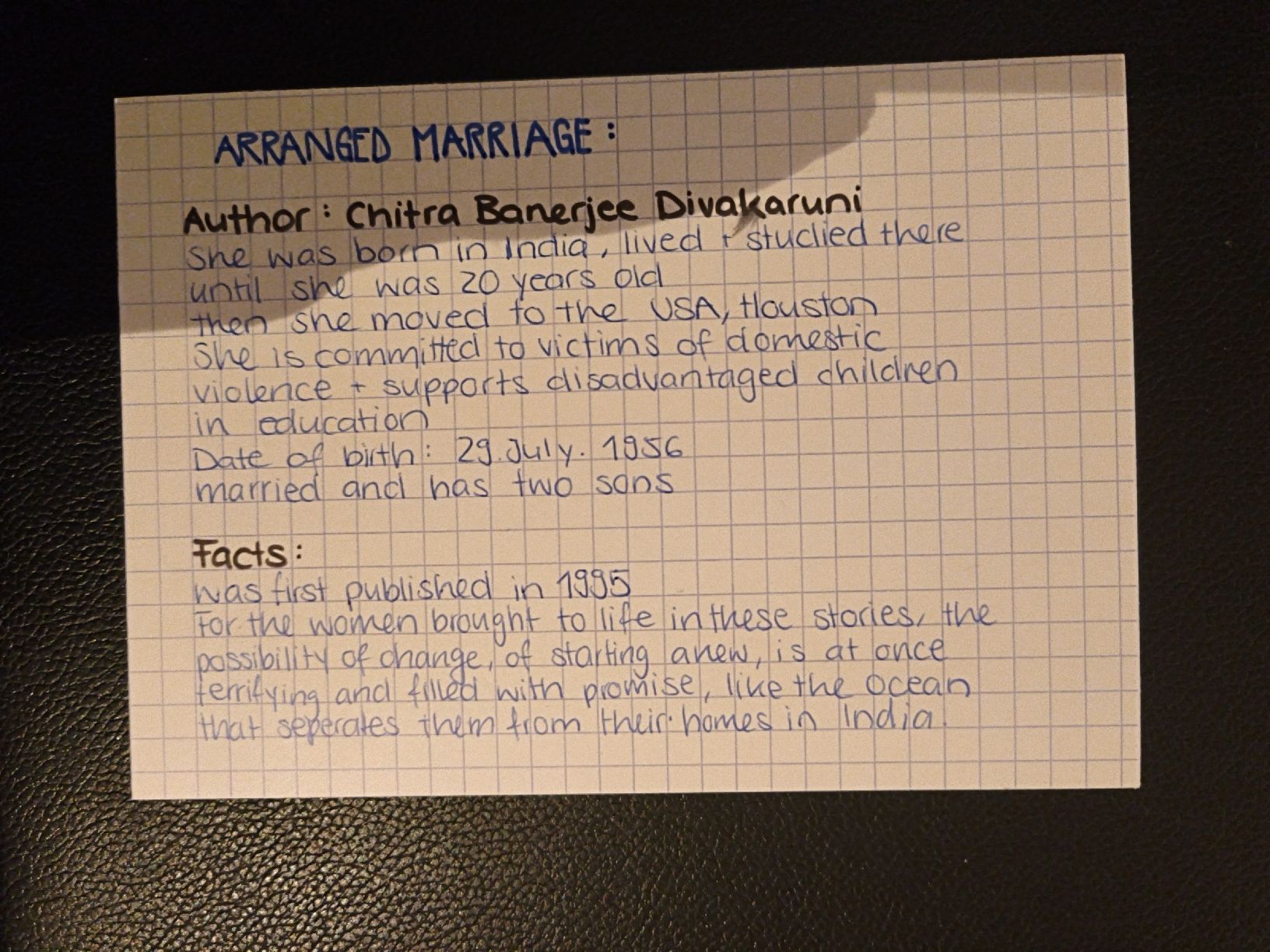 Libri: Chitra Banerjee Divakaruni: Arranged Marriage – Nuovo (secondo la descrizione) da Obfelden venduto da sel_7s58 2