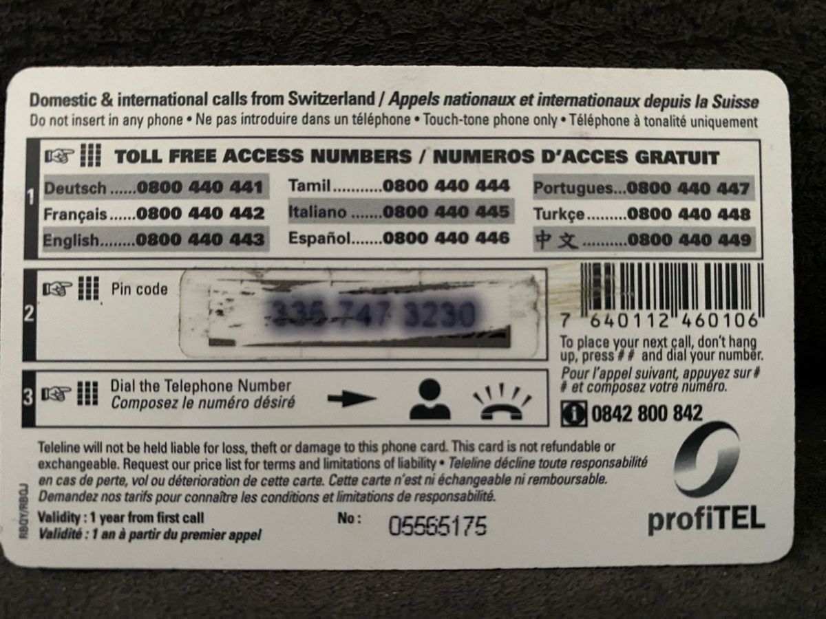 Cartes de téléphone: Teleline – D'occasion à Lausanne par babacard10 1