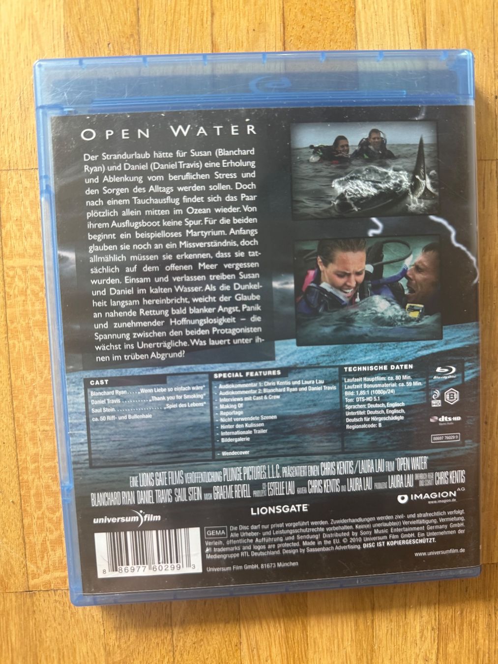 Tutti i DVDs: OPEN WATER. (BLU-RAY) – Usato da Basel venduto da san_2qlq 1