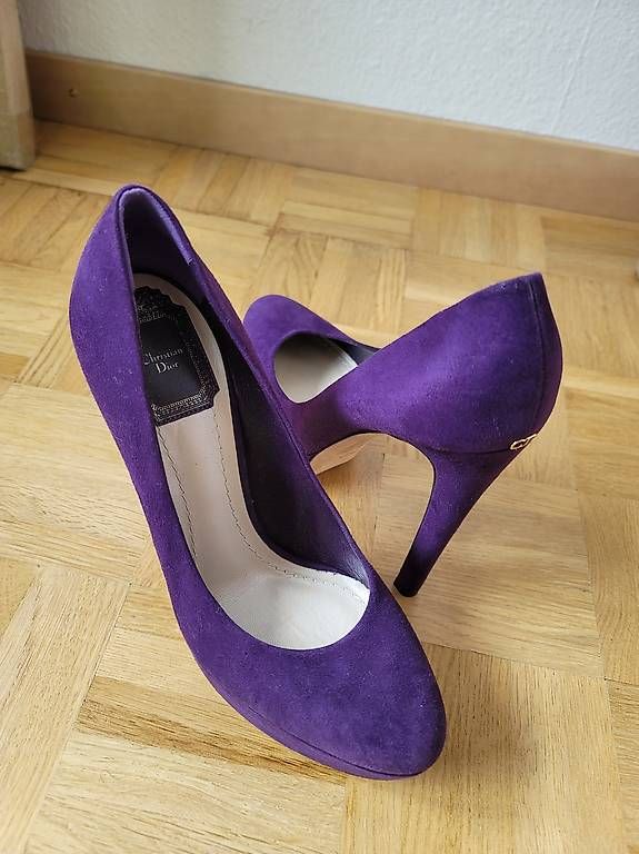 Damenschuhe: Escarpins Dior violet daim T37,5 élégants – Gebraucht aus Petit Lancy von Andrey9 3