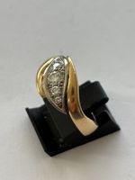 Goldring mit Diamanten 18 Karat , elegant