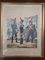 3 originale Moltzheim Lithographien – Europäische Artillerie