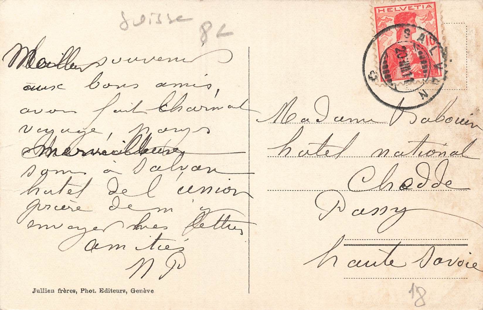 Cartoline postali: Salvan VS Bahnhof und Dorf  gare – Usato da Biasca venduto da Blenio71 1