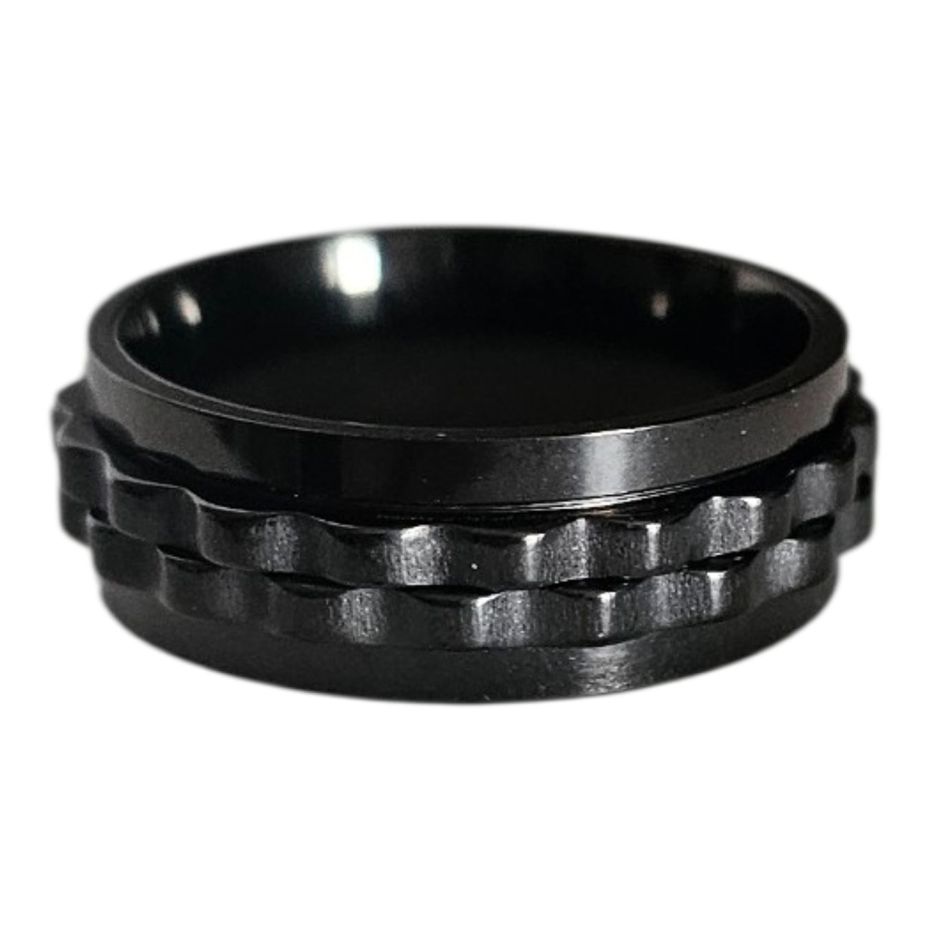Anelli: Cooler Spinner-Ring im Panzerketten-Design Gr. 62 – Nuovo (secondo la descrizione) da Langenthal venduto da SecondChanceShop