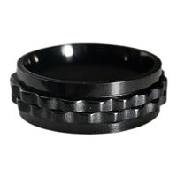 Cooler Spinner-Ring im Panzerketten-Design Gr. 62