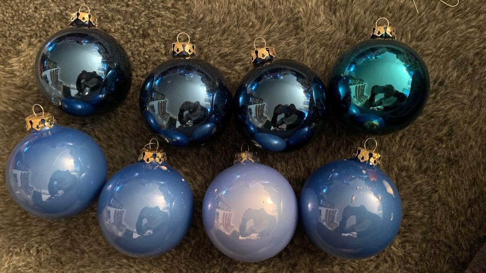 8 Christbaumkugeln blau Kaufen auf Ricardo