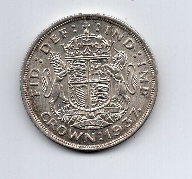 Tutti le monete: (77) England, Crown 1937, top stgl – Usato da Rüthi (Rheintal) venduto da erdnuessli1