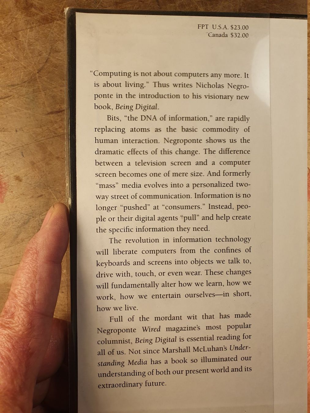 Libri: Being Digital - Nicholas Negroponte – Usato da Zürich venduto da loosebone 1