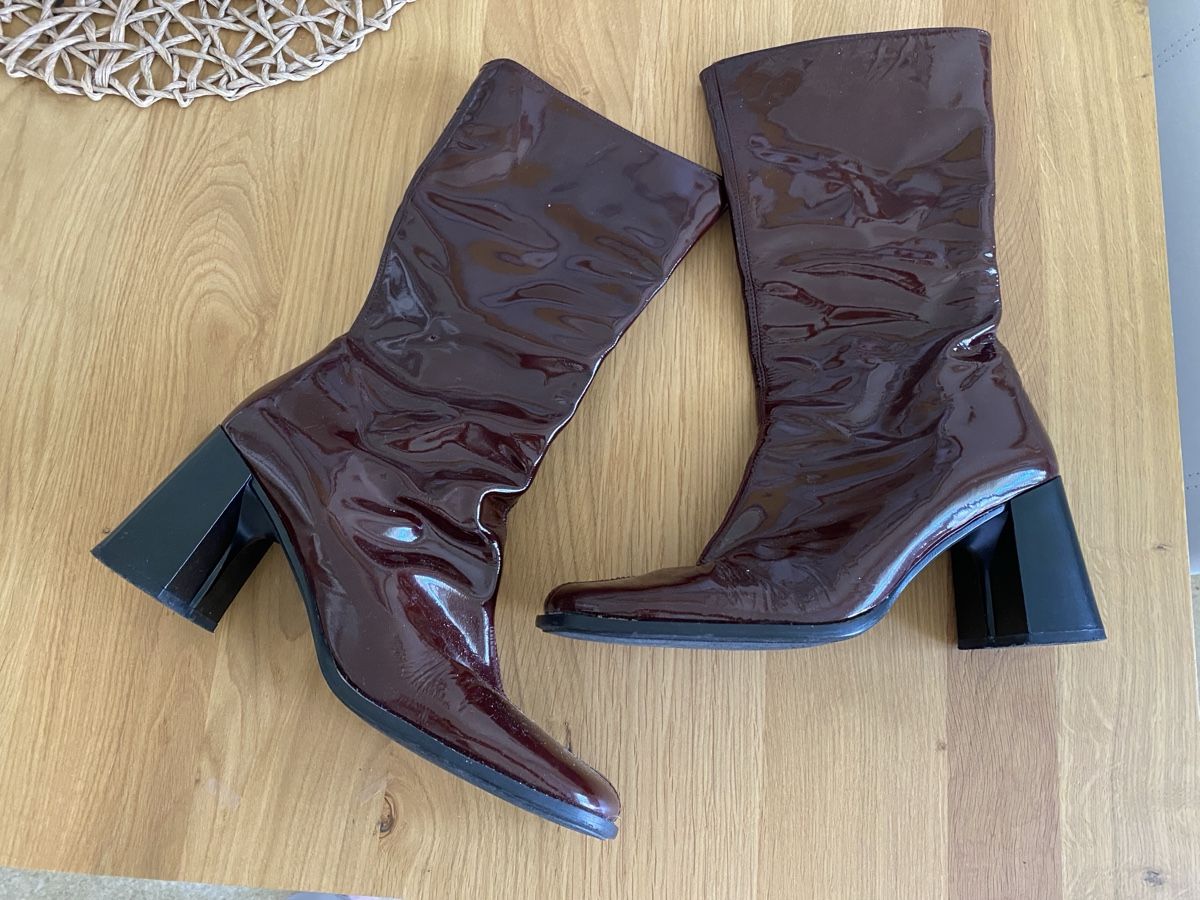 Damenschuhe: Manfield Stiefel Lack bordeaux, Echtlederfutter,, Gr. 39 – Neu (gemäss Beschreibung) aus Hünibach von nadalila 4