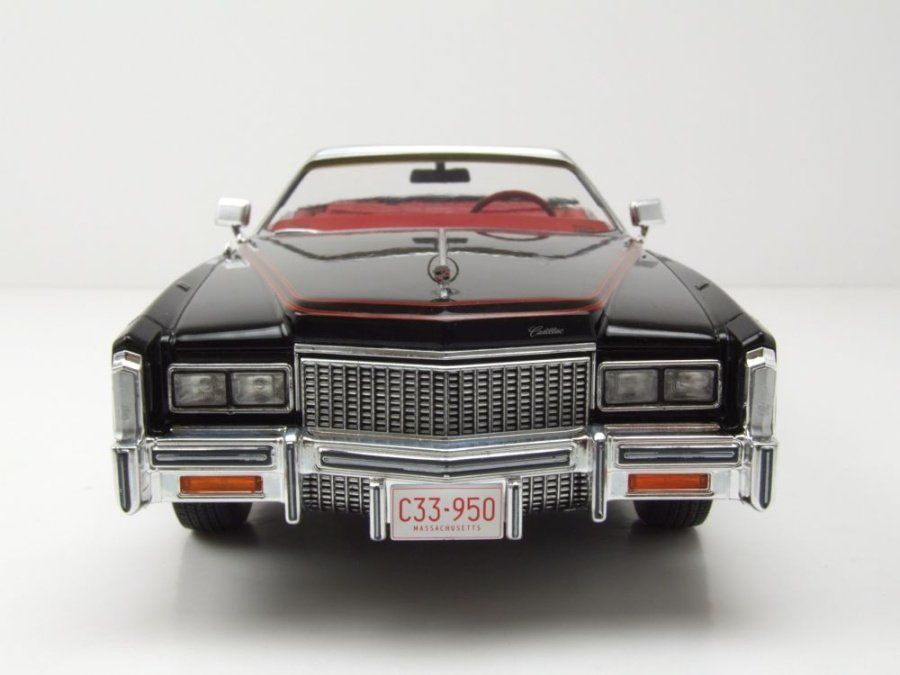 Cadillac Modellini d'auto: Cadillac Eldorado Covertible 1975-1978 schwarz / rot  / mit – Nuovo e nell'imballaggio originale da Gerlafingen venduto da espero88 2