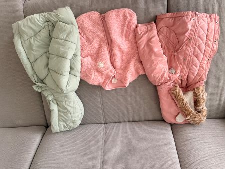 Kinder Jacken 3er Set Grösse 74 & 80 Rosa Mint