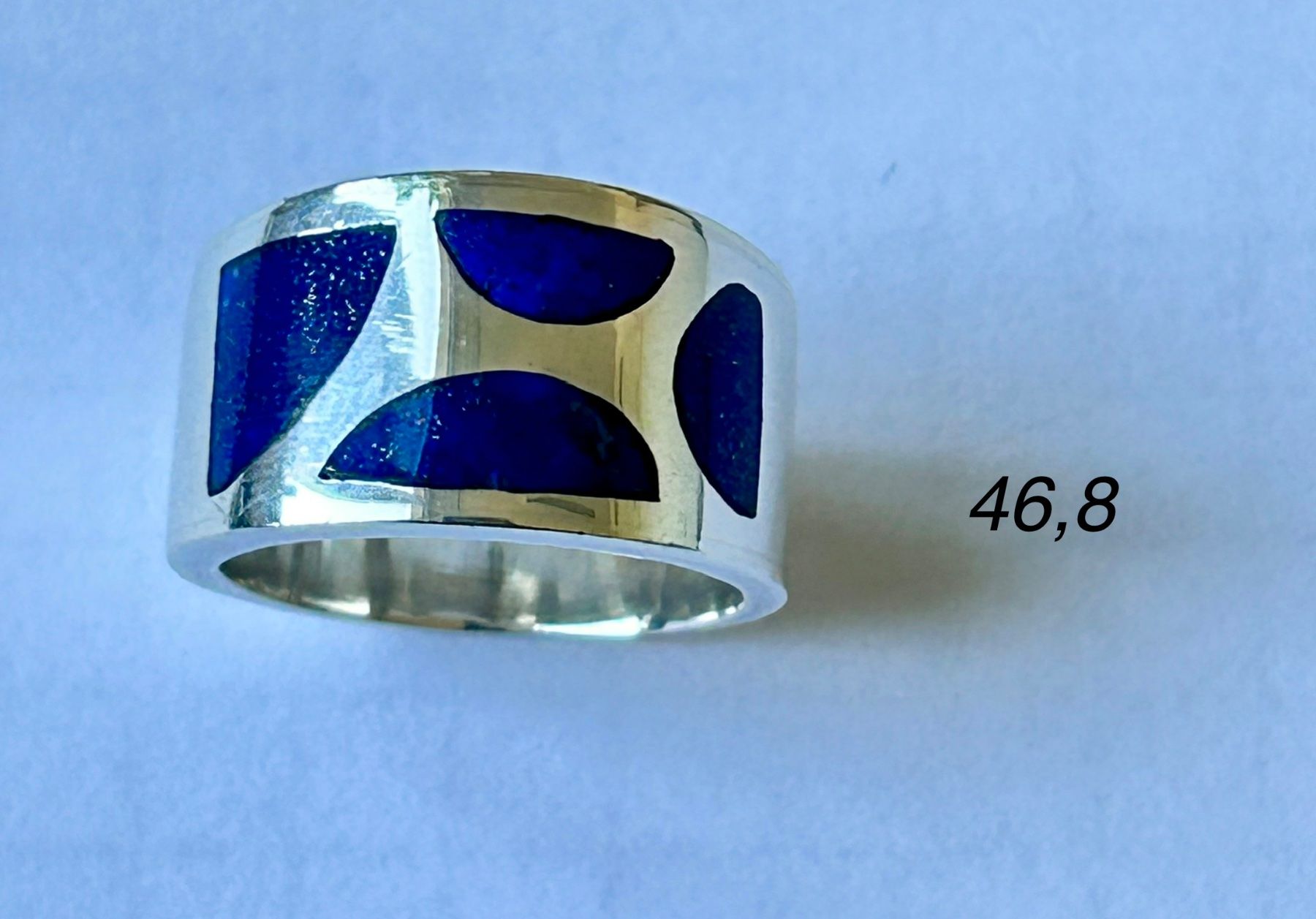 Anelli: Handgefertigte Ringe aus Silber mit Lapislazuli. – Nuovo (secondo la descrizione) da Zürich venduto da rai_n6pg